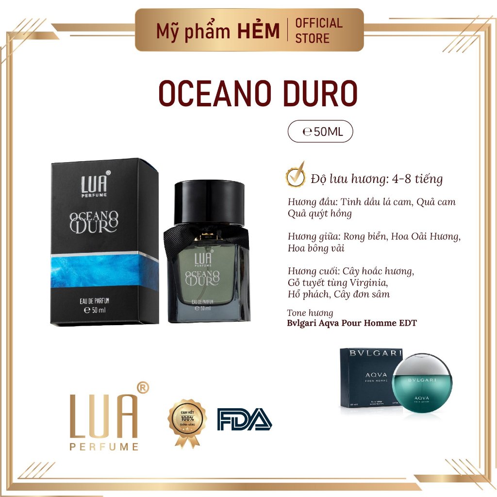 Ocean Duro 50ml - Nước Hoa Nam LUA
