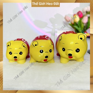 Heo đất tiết kiệm đẹp cute dễ thương giá rẻ, ống con lợn size nhỏ vừa to lớn hình hello kitty, gấu trúc, poohd, doremon