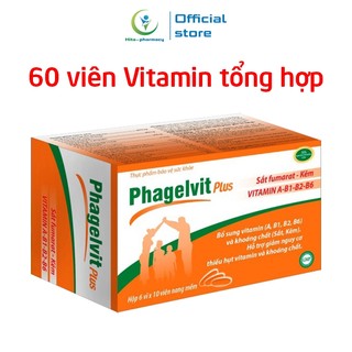 Viên uống Vitamin tổng hợp Phagelvit Plus tăng sức khỏe, sức đề kháng - Vỉ 60 viên