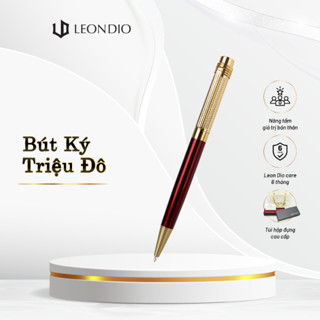 Bút Ký Cao Cấp, bút khắc tên, bút Leon Dio Mentalen Red, ngòi 0.7mm, bút bi xoay, khắc tên
