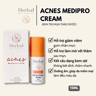Kem mụn thảo dược giảm mụn, gom cồi mụn và mờ thâm sáng da ACNES MEDIPRO CREAM - Herbal By Sherry