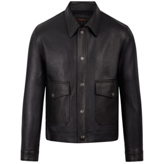 Áo khoác da nam Sơn Tùng, áo da thật Ftt Leather cổ bẻ túi hộp da cừu cao cấp mã AD410C