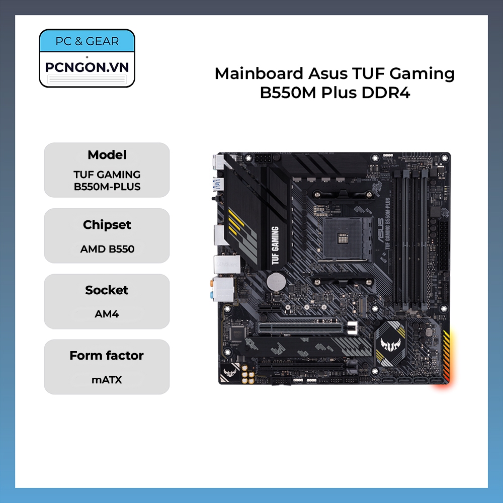 [PCNGON] Mainboard Asus TUF Gaming B550M Plus DDR4