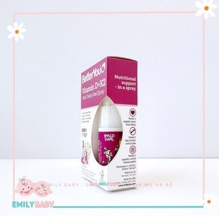 Vitamin D + K2 dạng xịt Better You 15ml