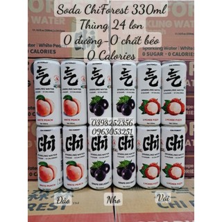 Nước soda không đường genki forest 330ml