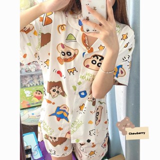 PIJAMA NỮ, Bộ Mặc Nhà Ngủ Nam Nữ HoT cộc tay quần đùi vải Kate