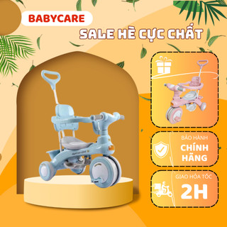  XE ĐẨY CHO BÉ KIÊM XE CHÒI CHÂN XE ĐẠP 3 BÁNH 618 CÓ NHẠC CÓ KHUNG BẢO VỆ CHO BÉ 