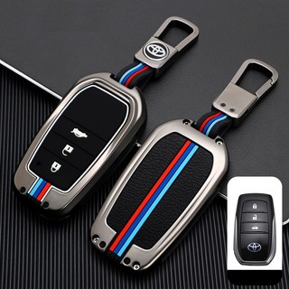Ốp Bảo Vệ Chìa Khóa Xe Toyota Camry, Prado, Fortuner, Hilux, Cruiser Hợp Kim Kẽm Cao Cấp Loại 3 Nút
