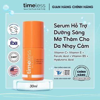 Serum vitamin c dưỡng trắng da giảm thâm timeless 10% vitamin c + e + ferulic acid 30ml