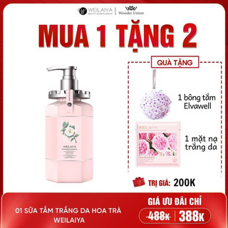 Sữa tắm trắng da hoa trà Camelia Weilaiya chai 450ml