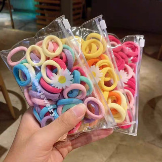 Combo 10 chiếc Chun tóc tròn co dãn nhiều màu dễ thương cho bé
