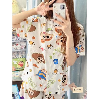 Bộ đồ ngủ pijama mặc nhà gấu vàng xinh xắn cute form rộng Nữ