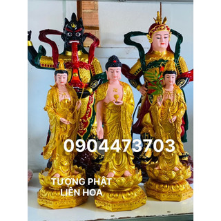 Bộ 03 tượng Tam Thánh Tây Phương cao 47cm