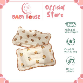 Gối lõm xô muslin cao cấp cho bé phong cách Hàn Quốc