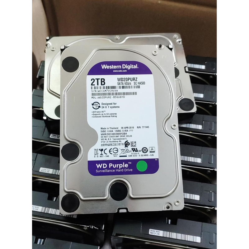 Ổ Cứng WD Purple 2TB Tháo Máy Chính Hãng | HDD 2TB SATA3 Cho Camera, Lưu Trữ Dữ Liệu Giá Tốt