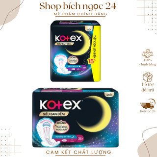 Băng vệ sinh Kotex siêu ban đêm 4 miếng loại 28cm và 35cm
