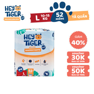 Tã/Bỉm Quần Hey Tiger Jumbo Size L (10-15kg) - 52 miếng