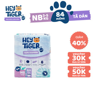 Tã/Bỉm Dán Hey Tiger Jumbo Size NB 3-5kg 84 miếng