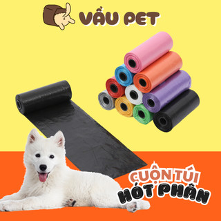 Túi nilon hót phân chó mèo thú cưng - Túi đưng phân chó mèo tự phân hủy (Cuộn 15 túi) Vẩu Pet Shop
