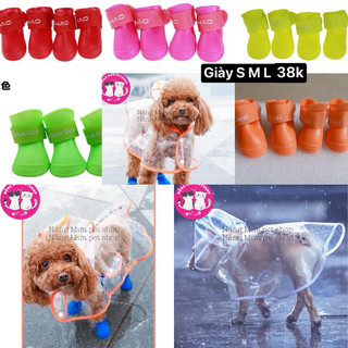 Áo Mưa cho chó mèo thú cưng/ giày cho thú cưng