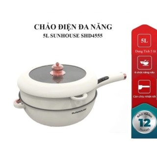 Chảo Lẩu điện đa năng 6 in 1 Sunhouse 5L Model: SHD4555. Bảo hành 12 tháng chính hãng.