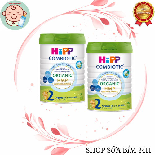 (Combo 2 lon ) Sữa bột công thức HiPP 2 Organic Combiotic 800g bổ sung DHA trực tiếp