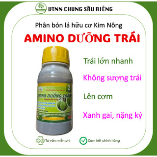 Phân bón lá hữu cơ Amino Dưỡng Trái chuyên Sầu Riêng thương hiệu Kim Nông chai 250ml