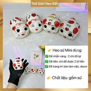 Heo đất mini cute, con lợn đất tiết kiệm size nhỏ dễ thương cho bé 7cm, 12cm vừa nhẫn vàng_