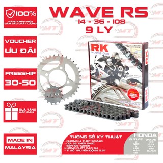 Nhông sên dĩa RK xe Wave RS thương hiệu Nhật Bản