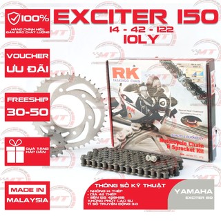 Nhông sên dĩa RK xe Exicter 150 thương hiệu Nhật Bản