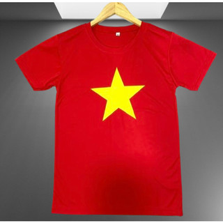 Áo Thun Cờ Đỏ (CÓ HỎA TỐC) Sao Vàng Full Size Vải thun Co Dãn 4 Chiều Thoáng Mát