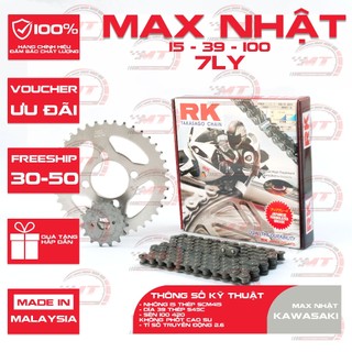 Nhông sên dĩa RK xe Kawasaki Max thương hiệu Nhật Bản