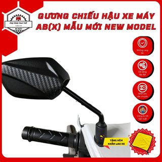 Gương xe máy AB mẫu mới , chân 10li gắn mọi loại xe , Kính chiếu hậu hàng chất lượng cao