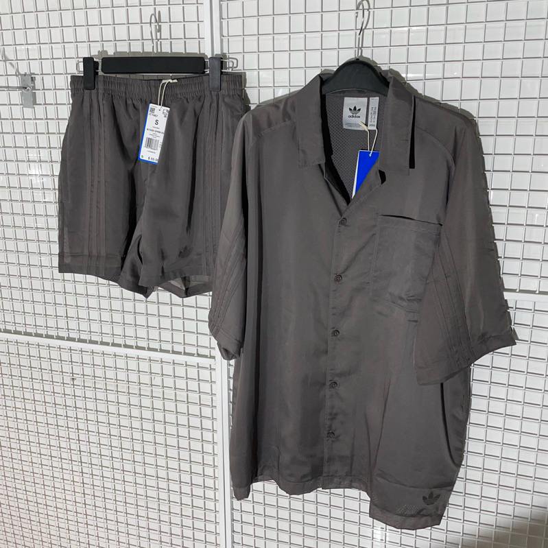 Chính Hãng Set quần áo Adidas Áo Sơ Mi v Quần Sprinter Nâu Xám shop Binh Authentic VN