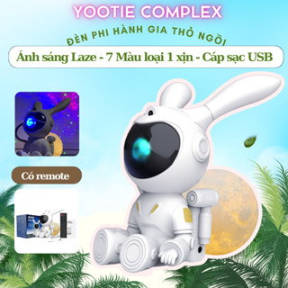 Đèn Phi Hành Gia Thỏ Chiếu Sao Galaxy Dải Ngân Hà, Đèn Mặt Trăng Thỏ Phi Hành Gia Trang Trí Decor Phòng, Có Điều Khiển