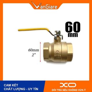 Van bi đồng 60mm, van khóa nước tay gạt (CTD)