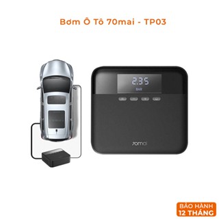 Bơm lốp ô tô  70mai Midrive TP03  CHÍNH HÃNG  bơm điện đa năng áp suất lớn chân tẩu 12V - 10A 