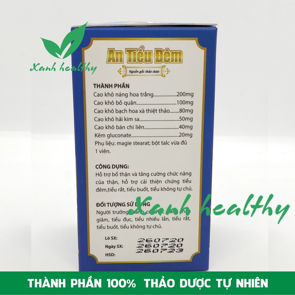 Viên tiểu đêm An tiểu đêm Vương thận khang - Hỗ trợ bổ thận cho người tiểu đêm nhiều lần, tiểu buốt ,tiểu dắt.