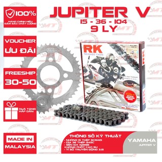 Nhông sên dĩa RK xe Jupiter V thương hiệu Nhật Bản