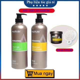 Dầu gội đầu KERATIN MARUBI 750ml cặp dầu gội xả phục hồi hư tổn giảm rụng tóc chính hãng CT72