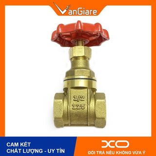 (Hàng cao cấp) Van cửa đồng Malaysia - van khoá nước tay vặn phi 21