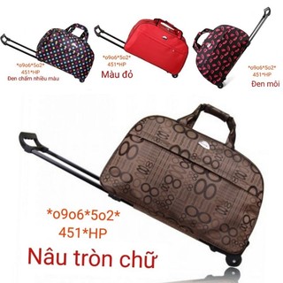 Túi  vali kéo du lịch Hàn Quốc, hành lý máy bay có bánh xe tiện lợi vải chống thấm nước cao cấp