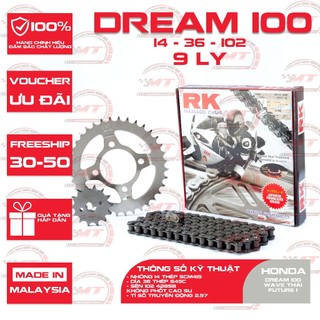 Nhông sên dĩa RK xe Dream thương hiệu Nhật Bản