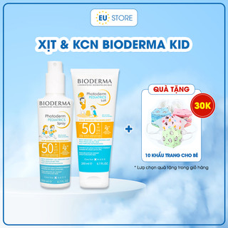 [Date 2026] Xịt chống nắng cho bé Bioderma Kid 200ml Photoderm Pediatrics Spray SPF50+