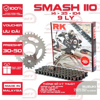 Nhông sên dĩa RK xe Suzuki Smash thương hiệu Nhật Bản