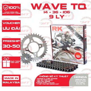 Nhông sên dĩa RK xe Wave Trung quốc thương hiệu Nhật Bản
