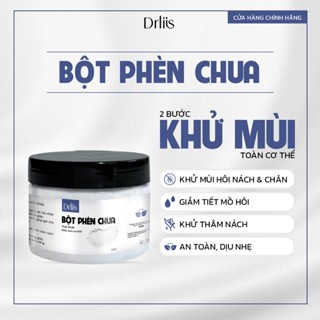  Bột phèn chua chưng cất tinh khiết Drliis 90G bột khử mùi hôi nách và hôi chân hiệu quả 