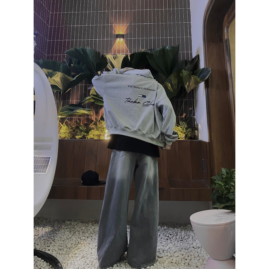 Tarbo Club - Áo Khoác Hoodie  Zip Boxy PhốI Sọc  - Áo Khoác Nỉ Form Boxy Local Brand | BigBuy360 - bigbuy360.vn