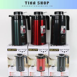 Ấm siêu tốc kiêm giữ nhiệt SRAPP dung tích 3L, ấm kiêm bình thủy công suất 1300W - màu ngẫu nhiên