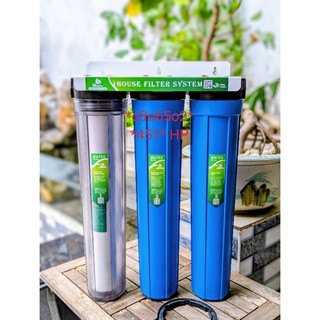 Bộ lọc nước sinh hoạt 3 cấp lọc 20 inch đầu nối phi 27 !